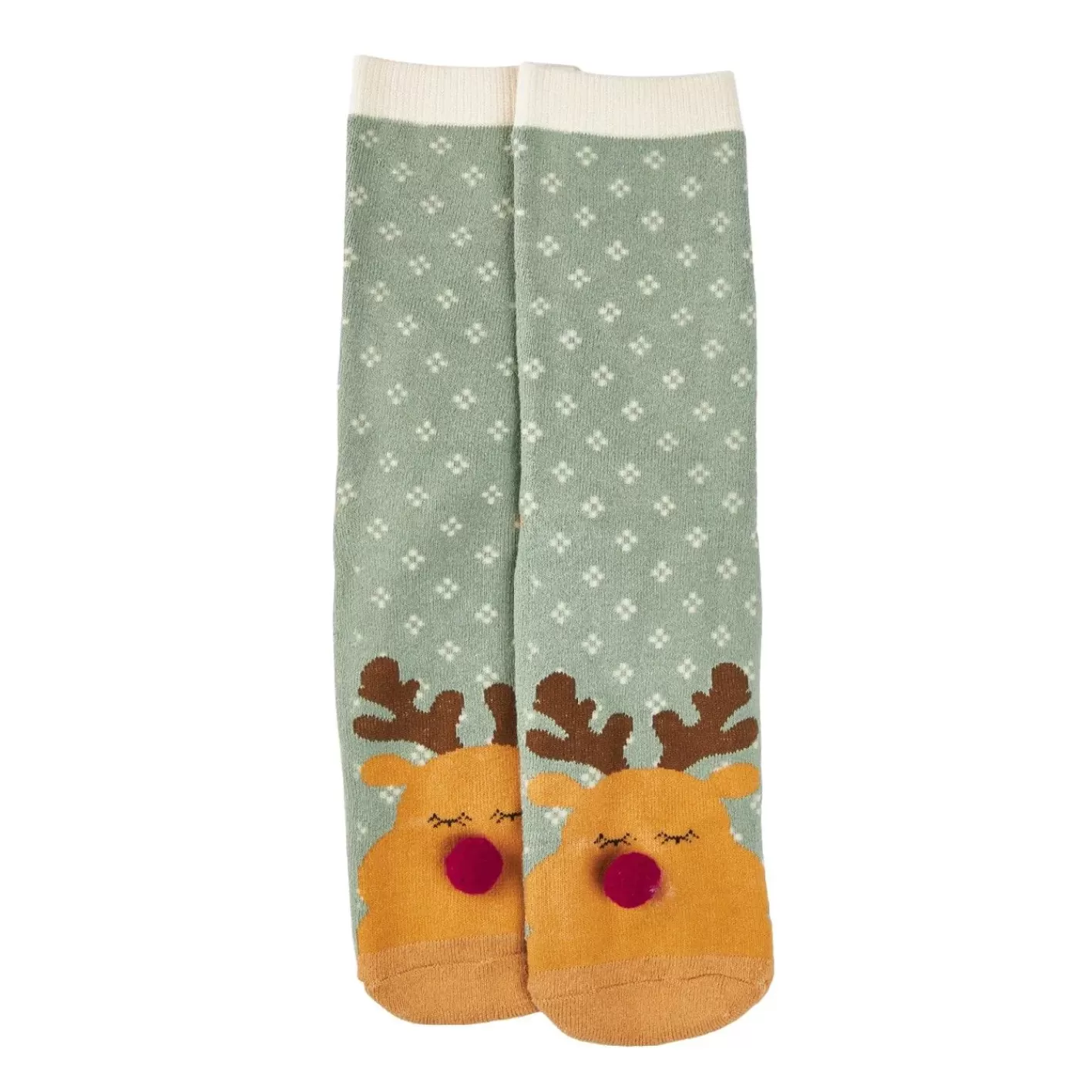 NANU-NANA Anti-Rutschsocken Xmas, Rentier Grün, Größe 36 - 41 Cheap