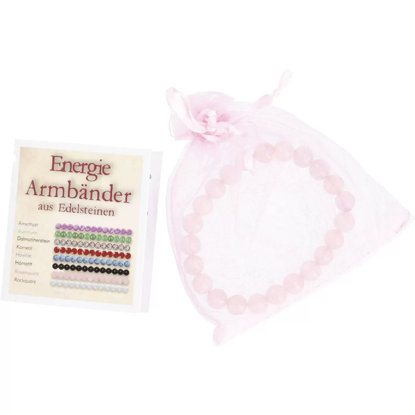 NANU-NANA Armband Edelstein-Energie, Rosenquarz/rosa Discount