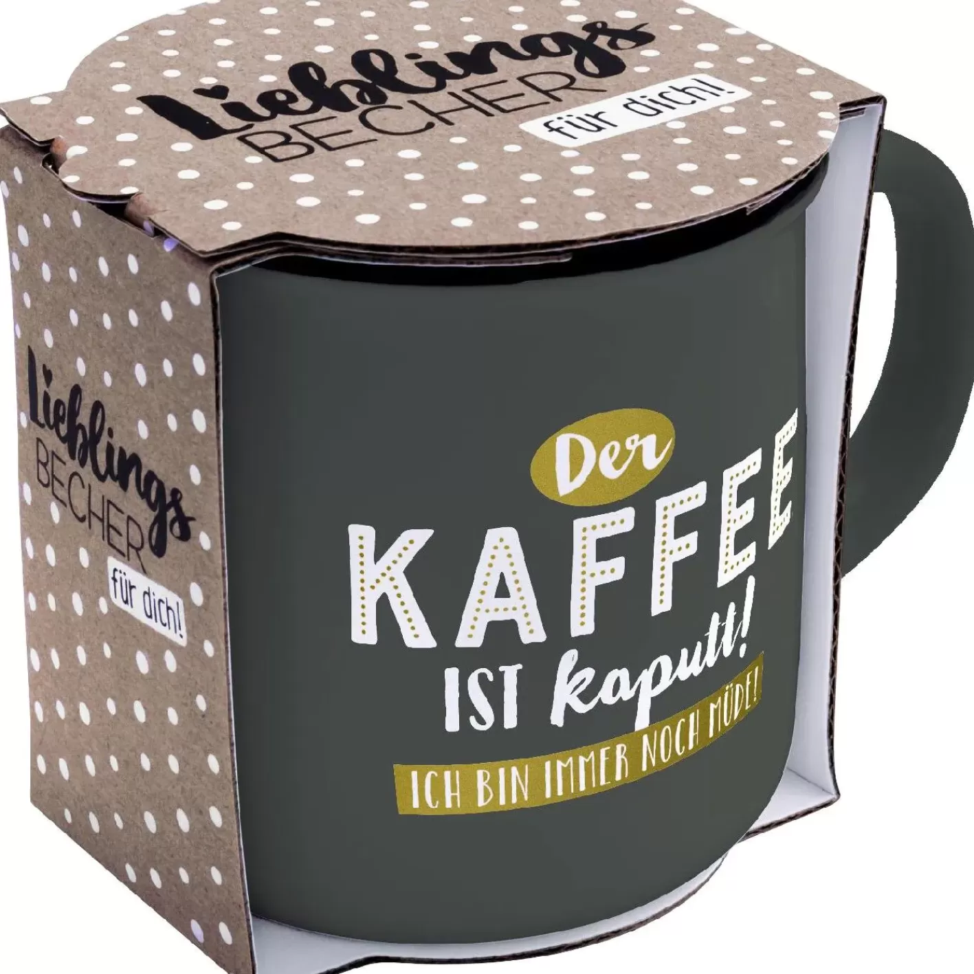 NANU-NANA Becher Emaille-Optik, Kaffee, 350 Ml Clearance