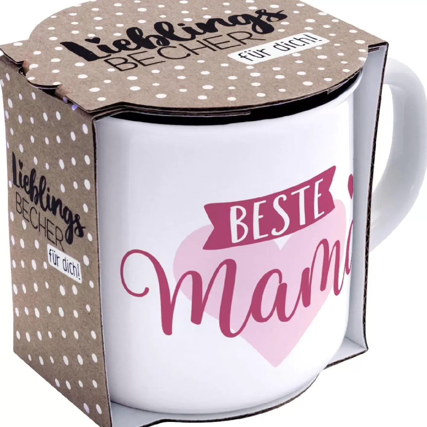 NANU-NANA Becher Emaille-Optik, Mama, 350 Ml Sale