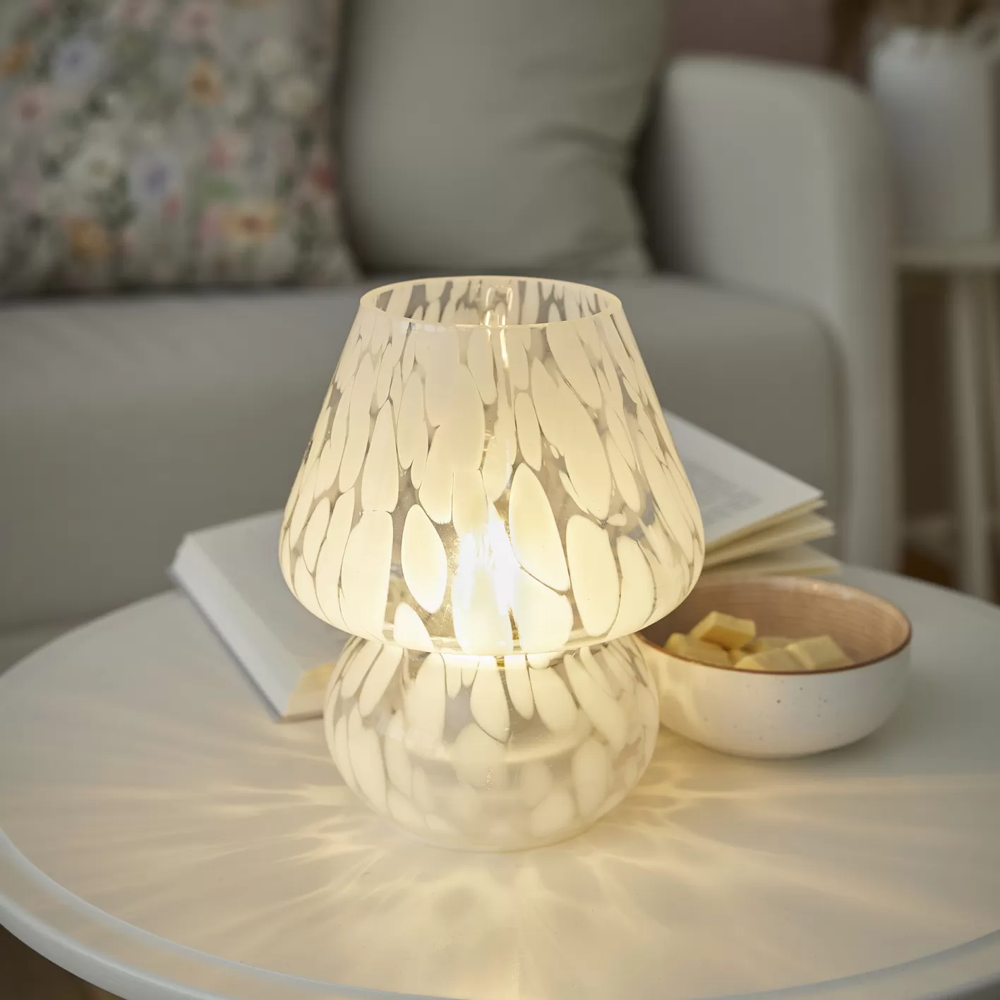 NANU-NANA Deko-Lampe Sprenkel, Weiß, 18.5 Cm Discount