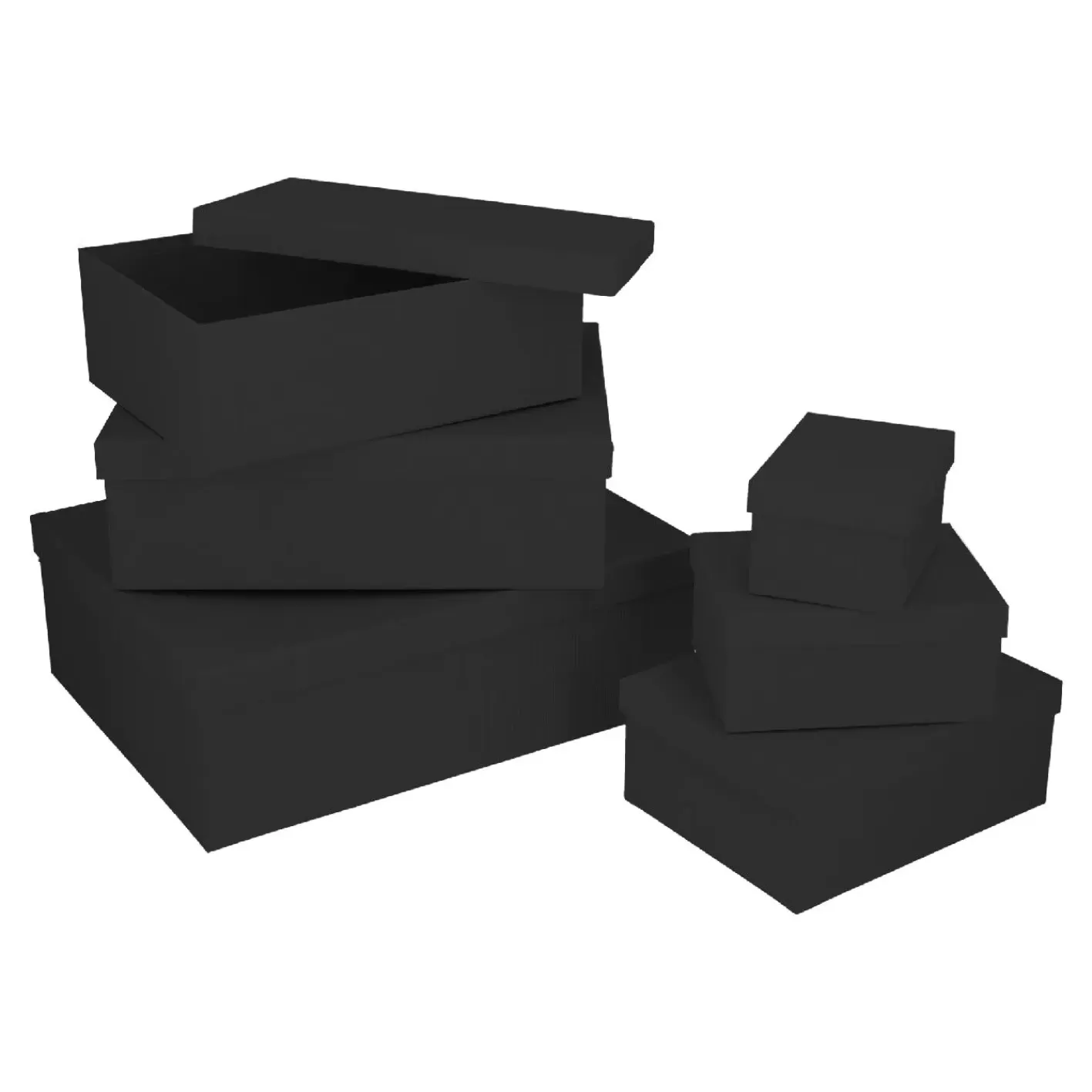 NANU-NANA 6er Set Geschenkkarton Uni, Schwarz Discount