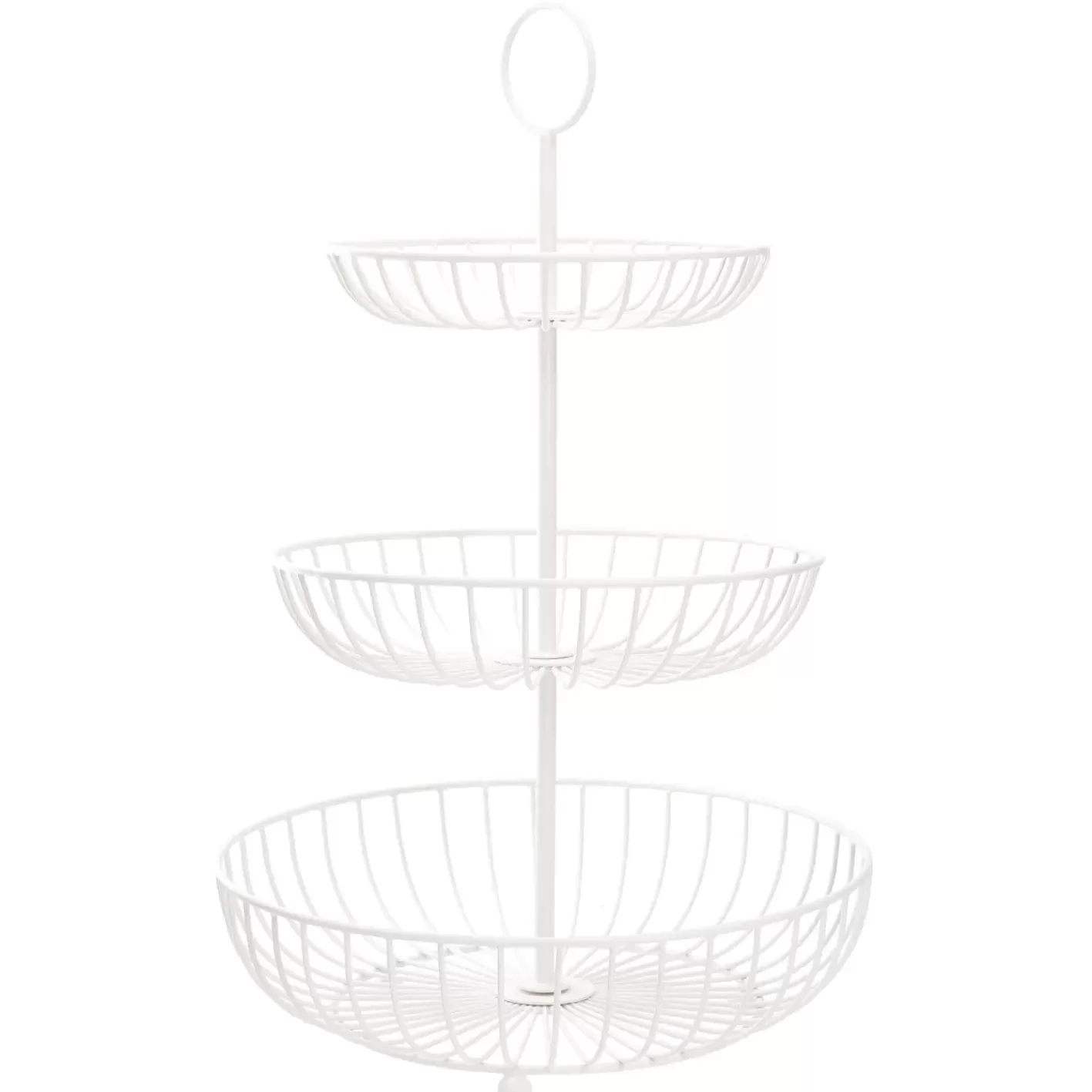 NANU-NANA Etagere 3 Körbe, Weiß, 47 Cm New