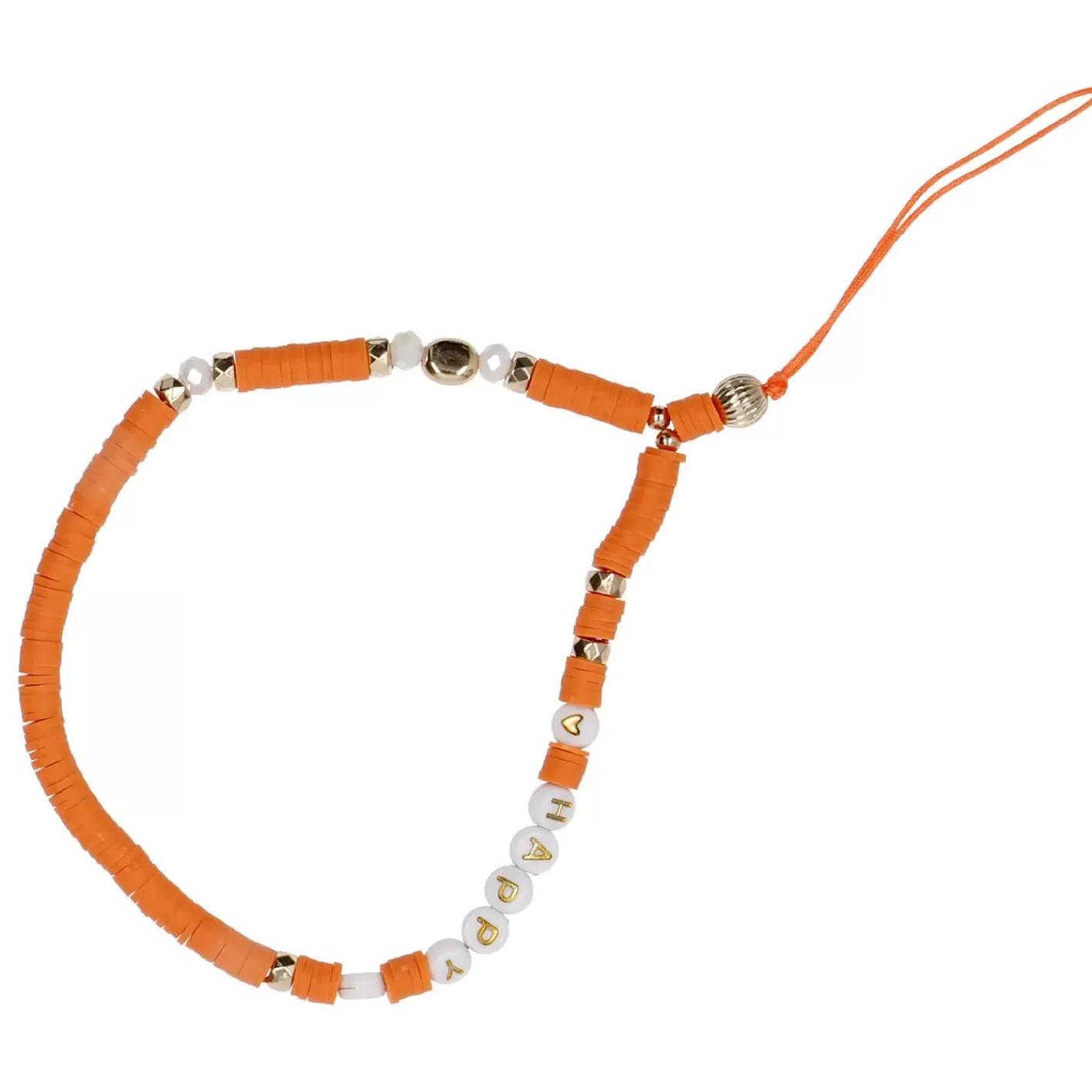 NANU-NANA Handykette Perlen, Orange, 23 Cm Cheap