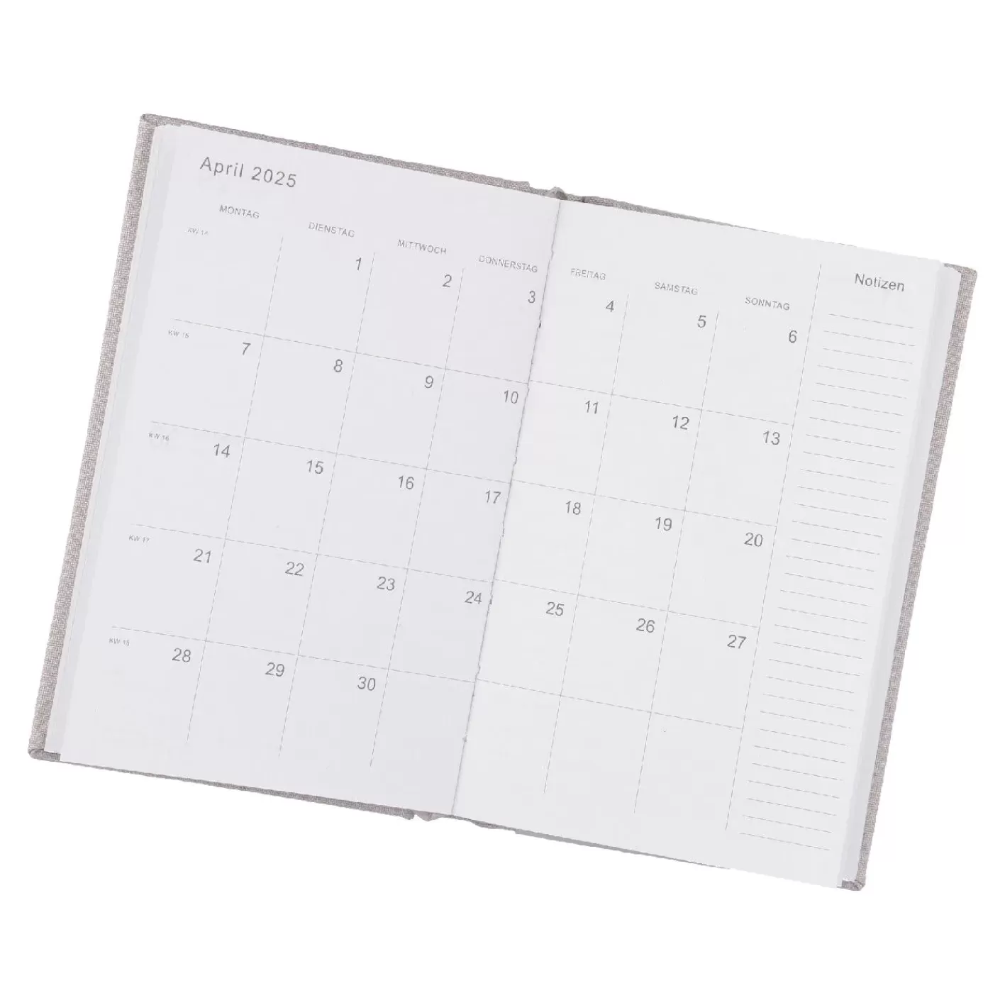 NANU-NANA Kalender Textil, A6, Hellgrau Sale