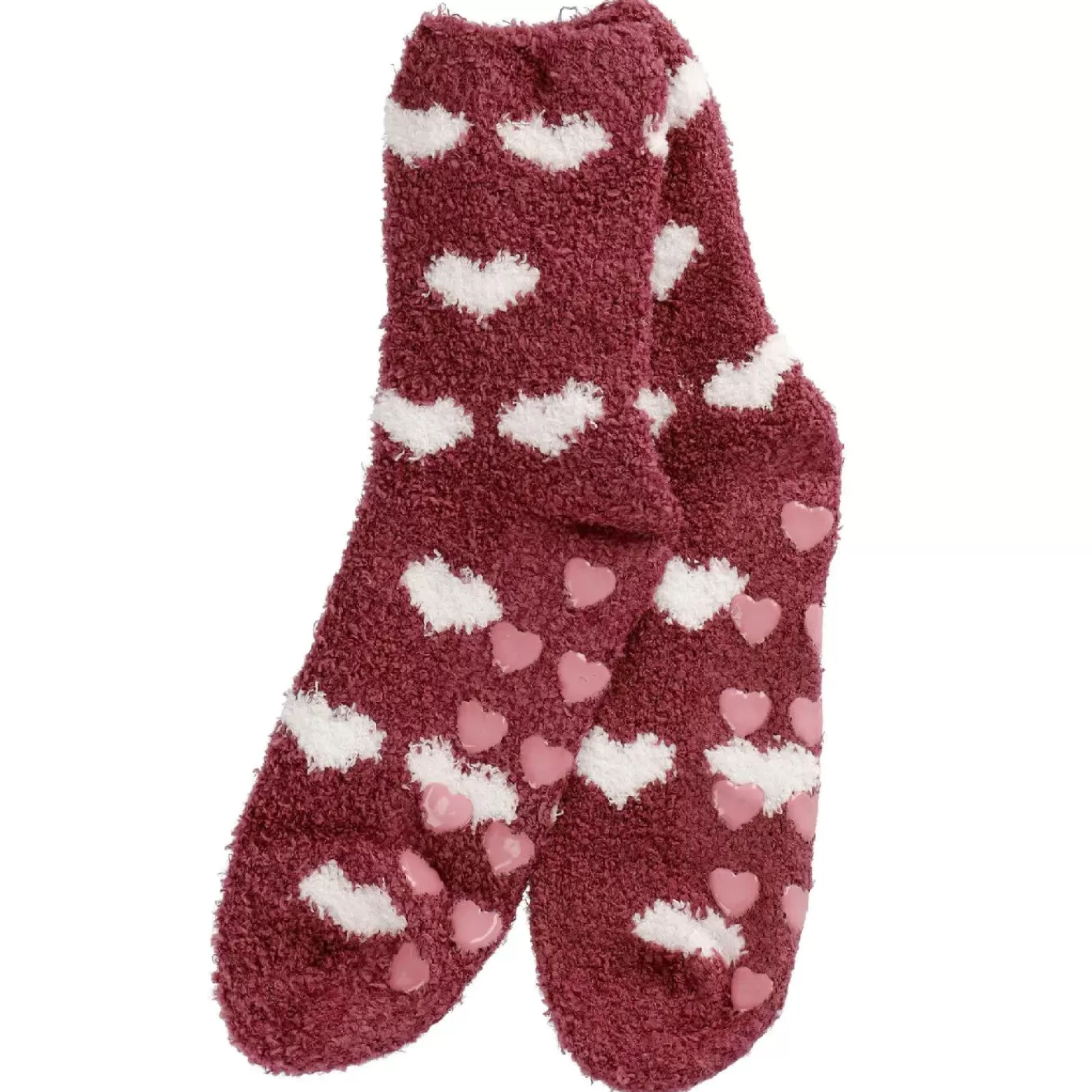 NANU-NANA Kuschelsocken Anti-Rutsch, Herzen/bordeaux Shop