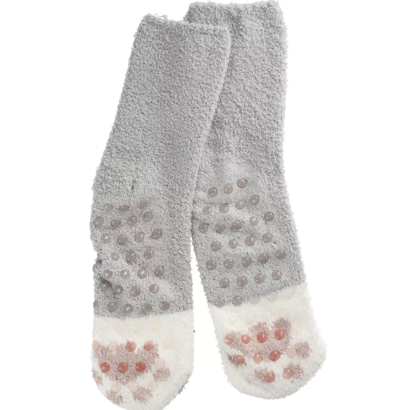 NANU-NANA Kuschelsocken Anti-Rutsch, Uni/grau/offwhite Online