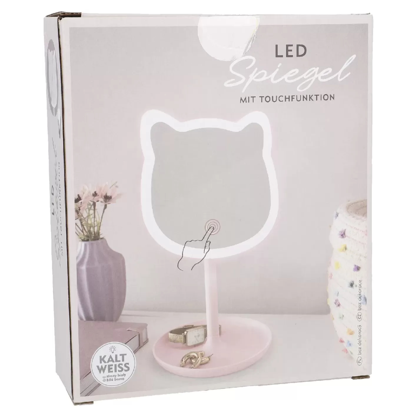 NANU-NANA LED-Spiegel Form, Katze/rosa, 26 Cm Online