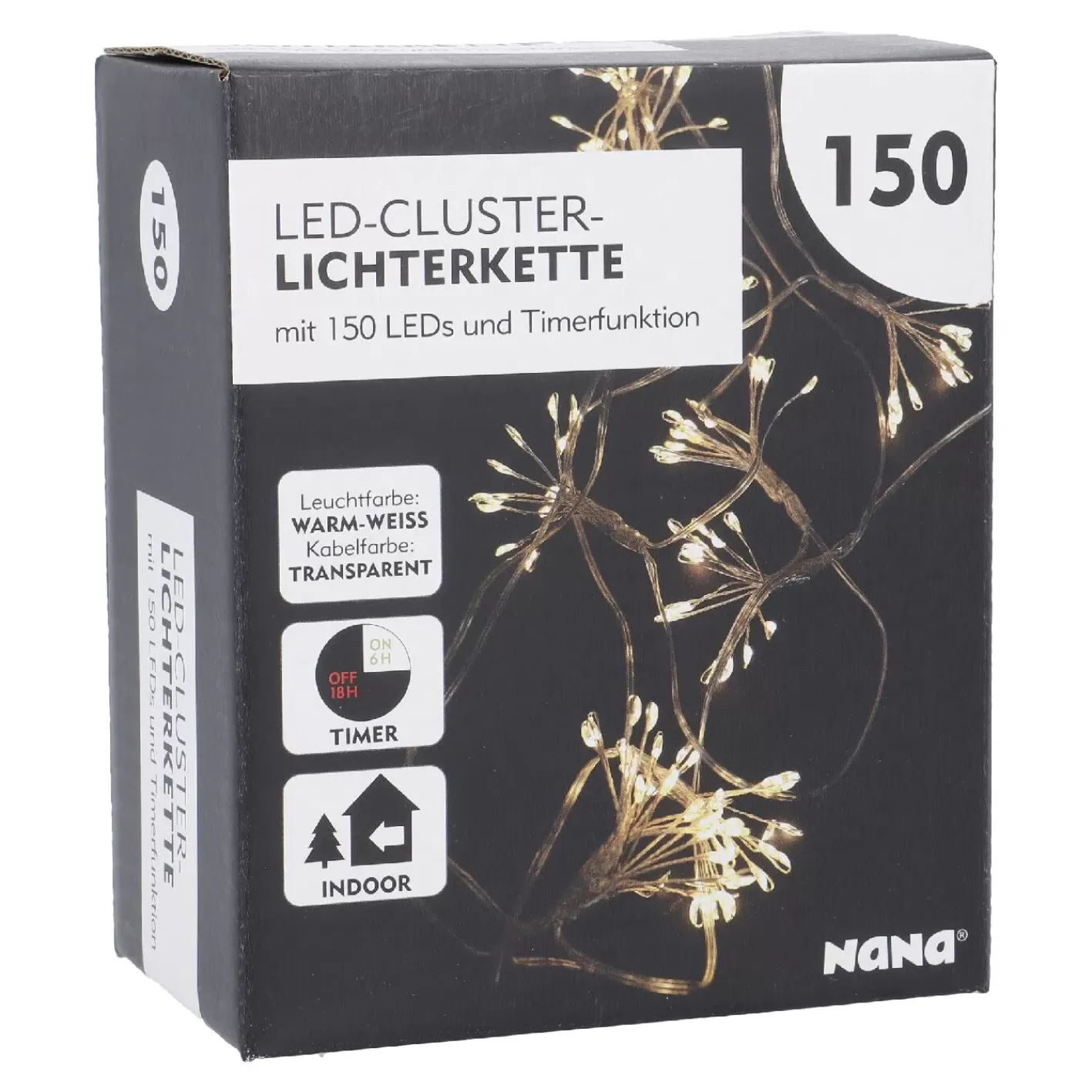 NANU-NANA Lichterkette Bündel, Warm-weiß, 150er Cheap