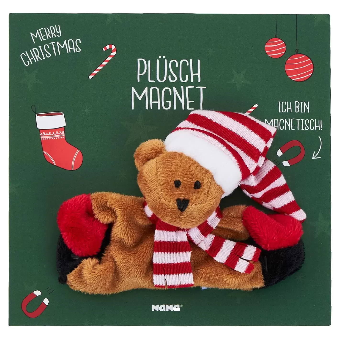 NANU-NANA Plüschmagnet Xmas, Bär, 9 Cm Online