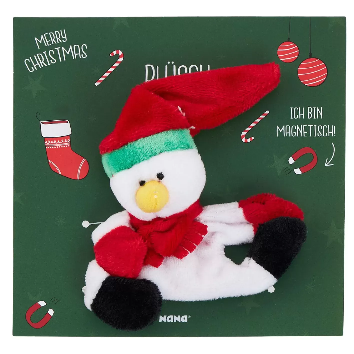 NANU-NANA Plüschmagnet Xmas, Schneemann, 9 Cm Online