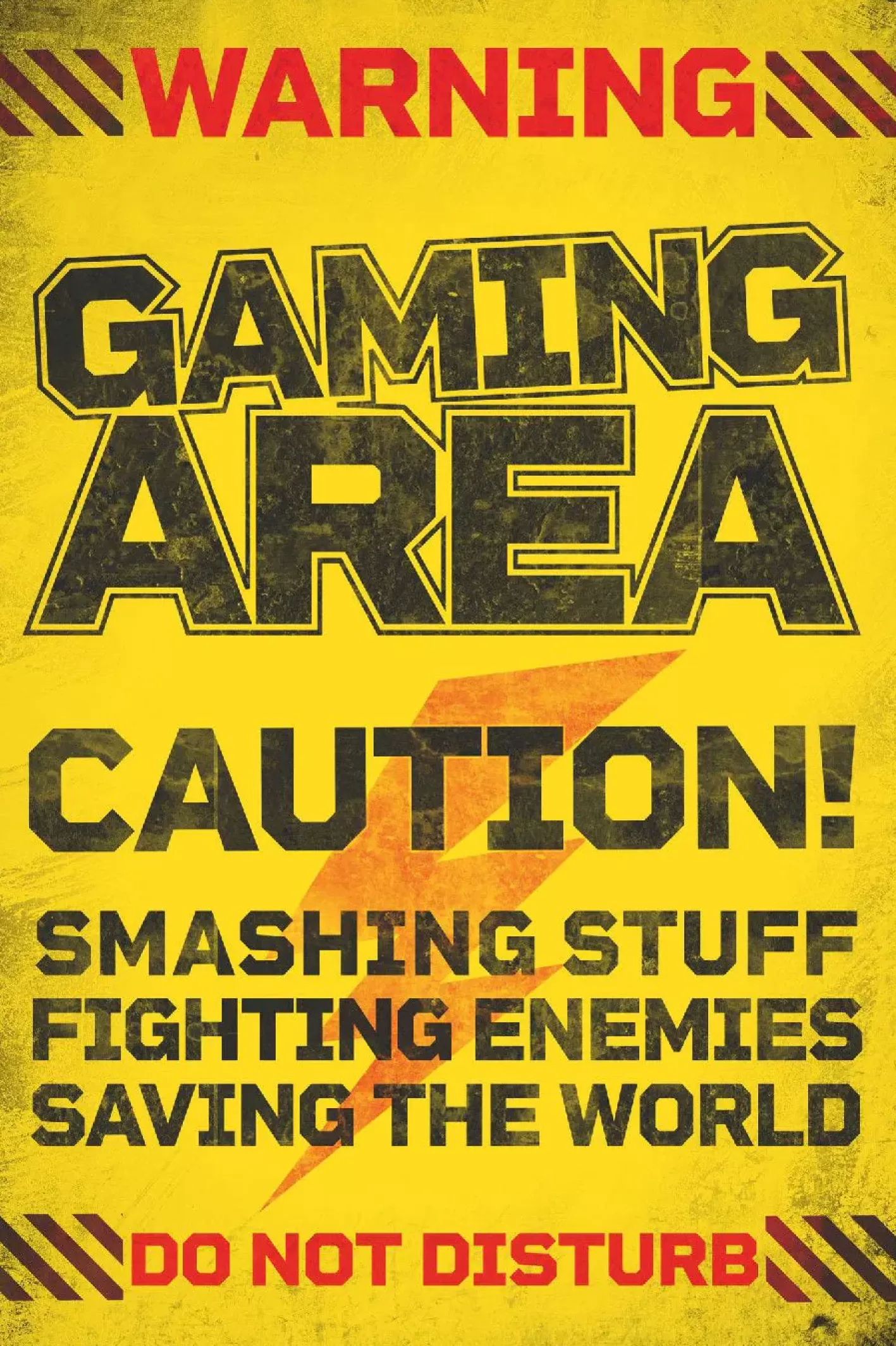 NANU-NANA Poster Caution Gaming Area, Nr. 189 New