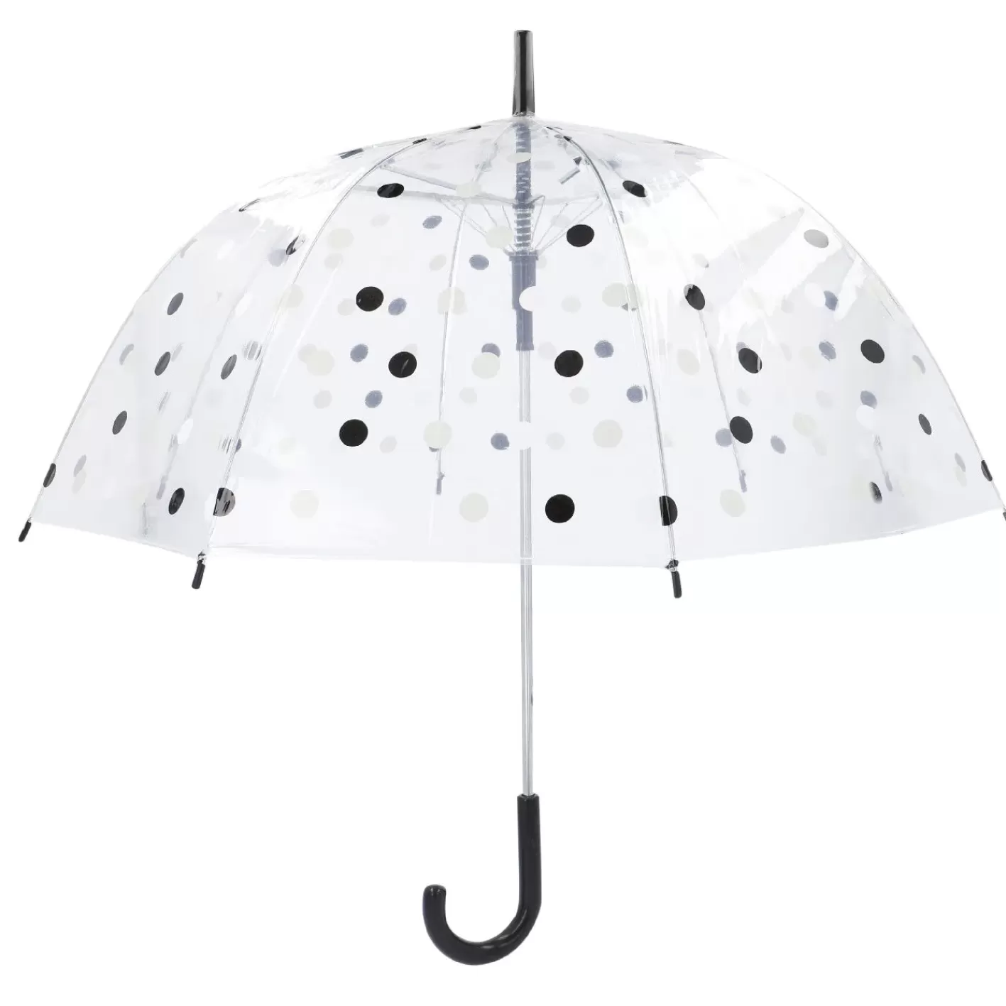 NANU-NANA Regenschirm Transparent, Dots, Schwarz, 82 Cm Discount