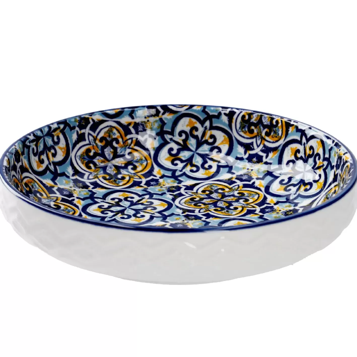 NANU-NANA Schale China, Flach, Blau/gelb, 15 Cm Store