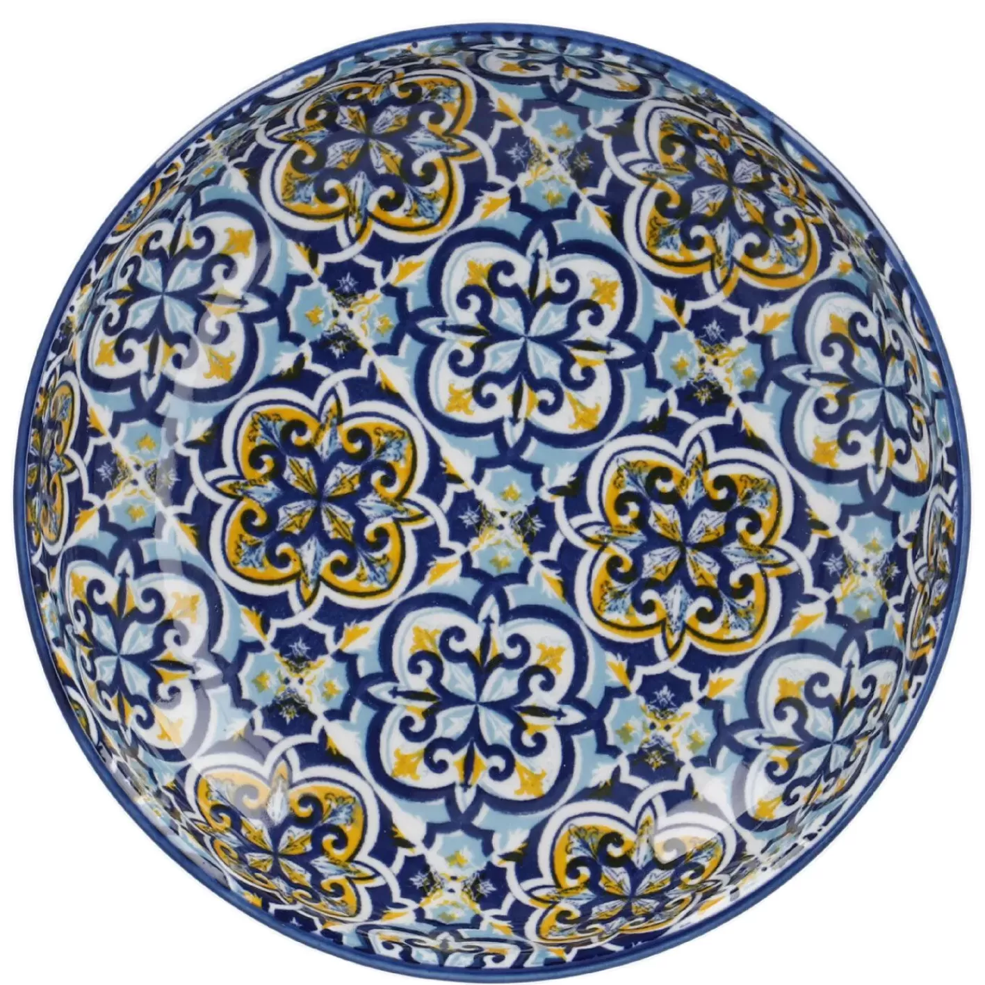 NANU-NANA Schale China, Flach, Blau/gelb, 15 Cm Store