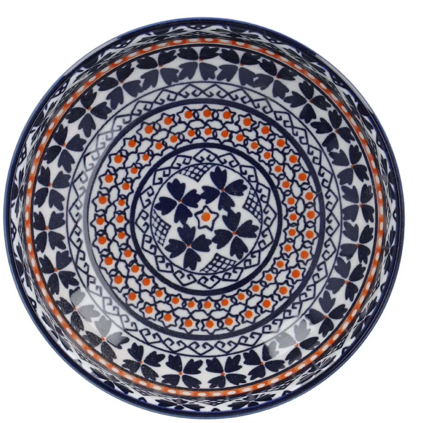 NANU-NANA Schale China, Flach, Blau/orange, 12 Cm Cheap