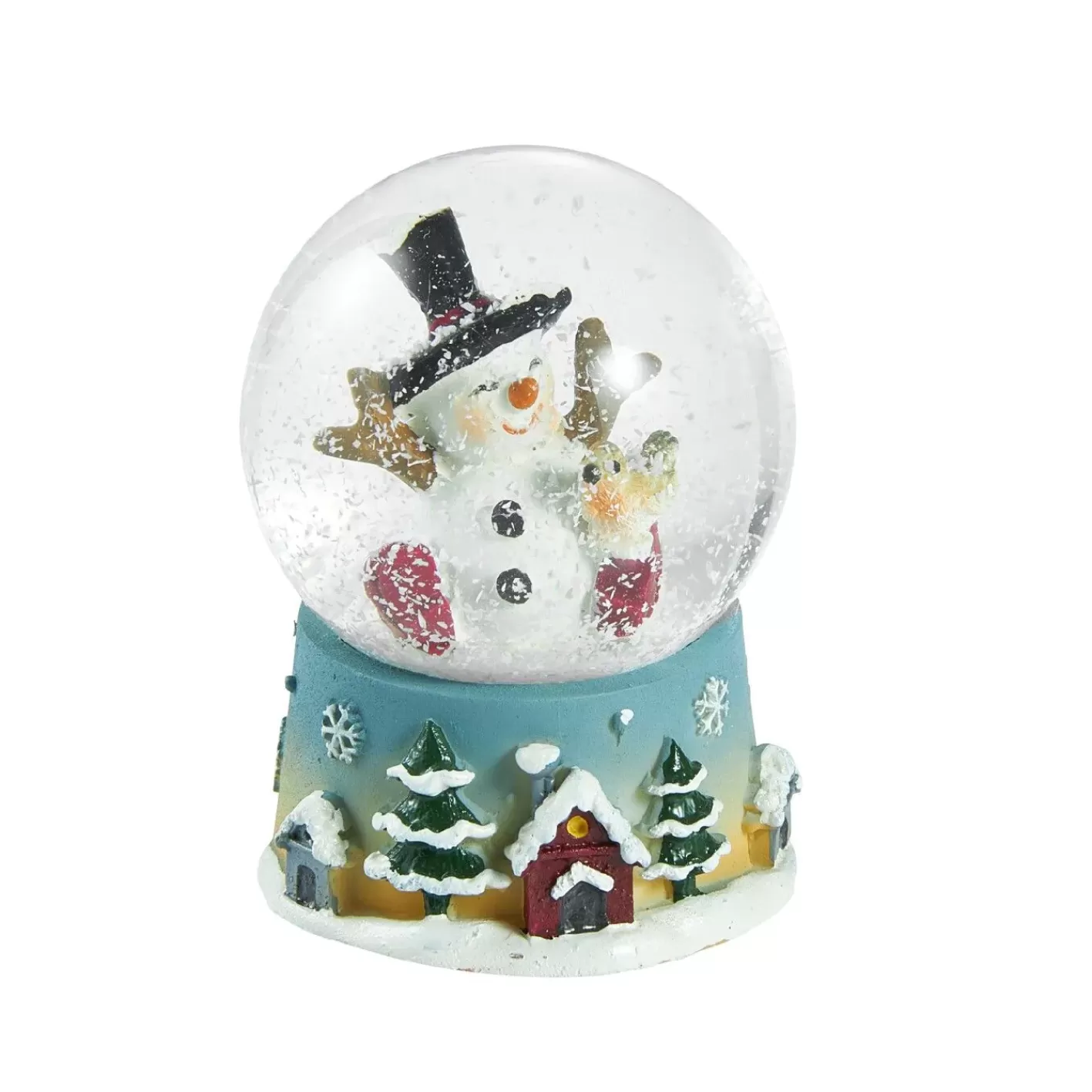 NANU-NANA Schneekugel Figur, Schneemann/Zylinder, 4.5 X 6 Cm New