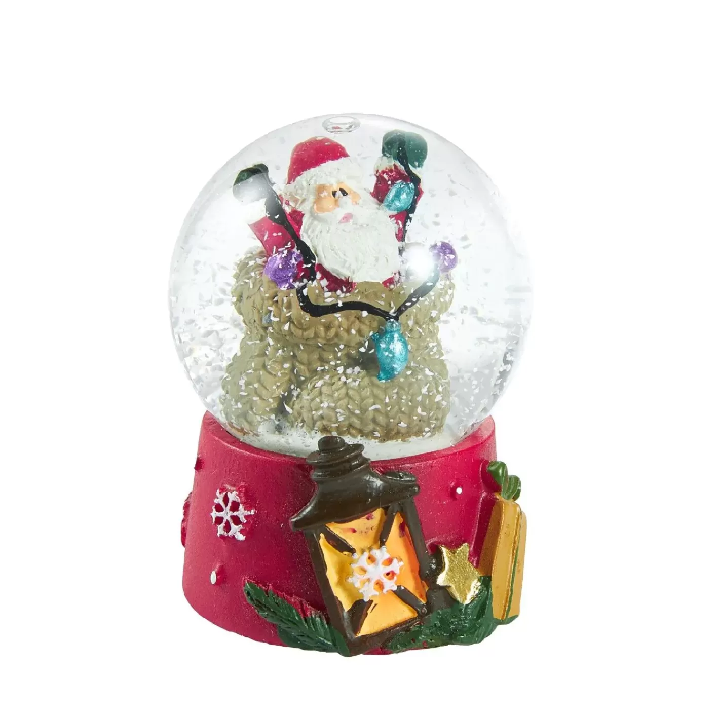 NANU-NANA Schneekugel Figur, Weihnachtsmann/Sack, 4.5 X 6 Cm New