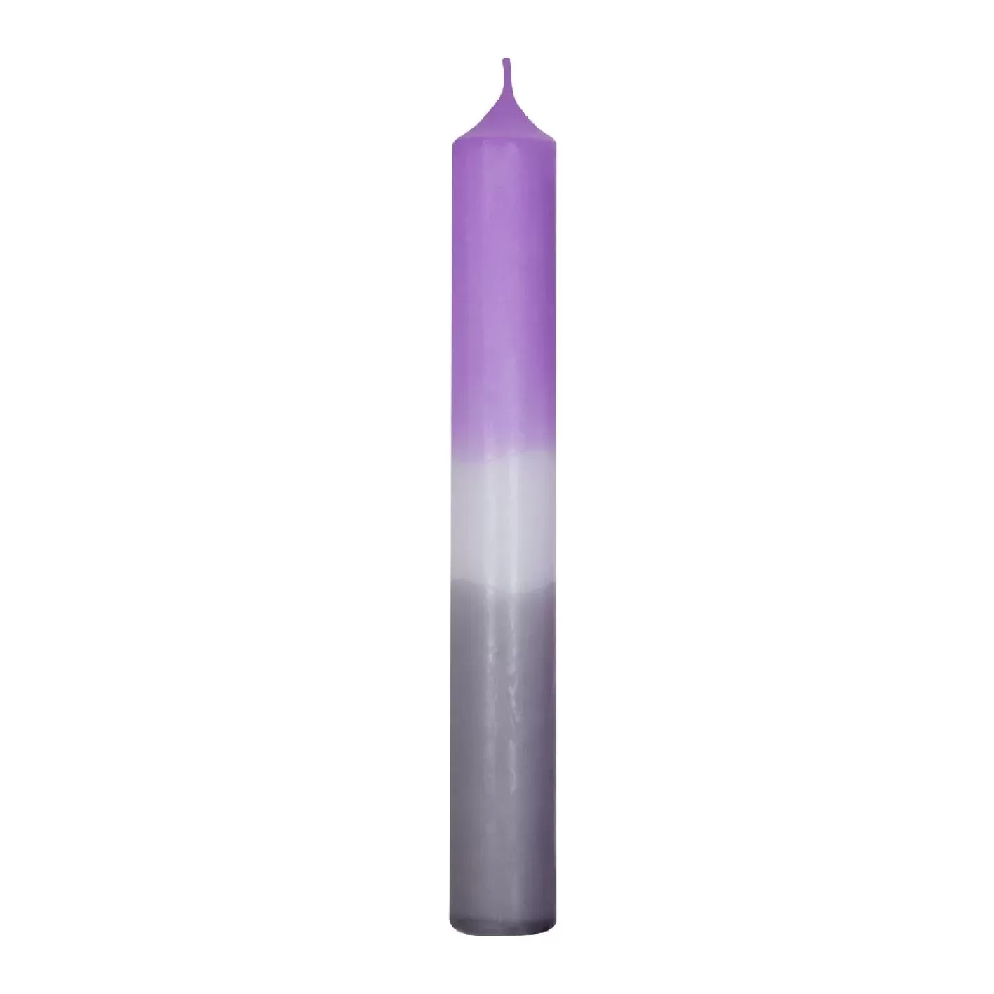 NANU-NANA Stabkerze Dip-Dye, Lavendel/grau, 18 Cm Store