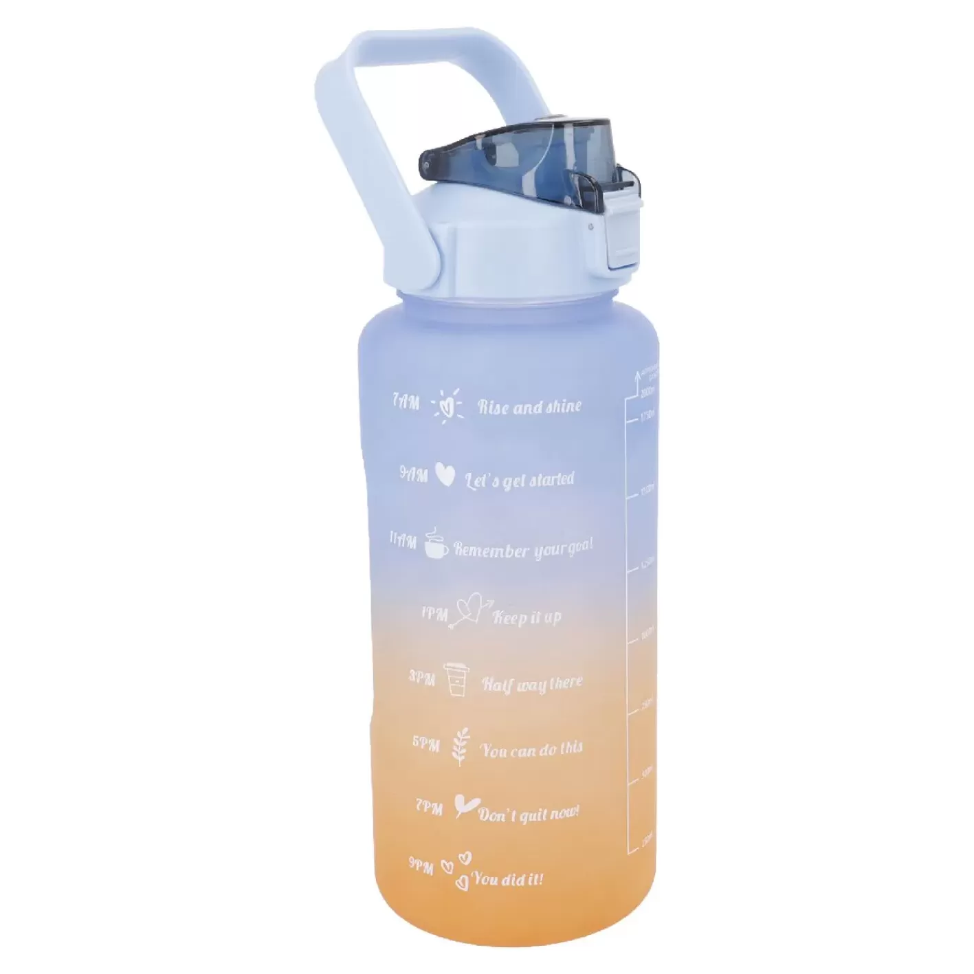 NANU-NANA Trinkflasche Motivation, Blau-orange, 2 L Outlet