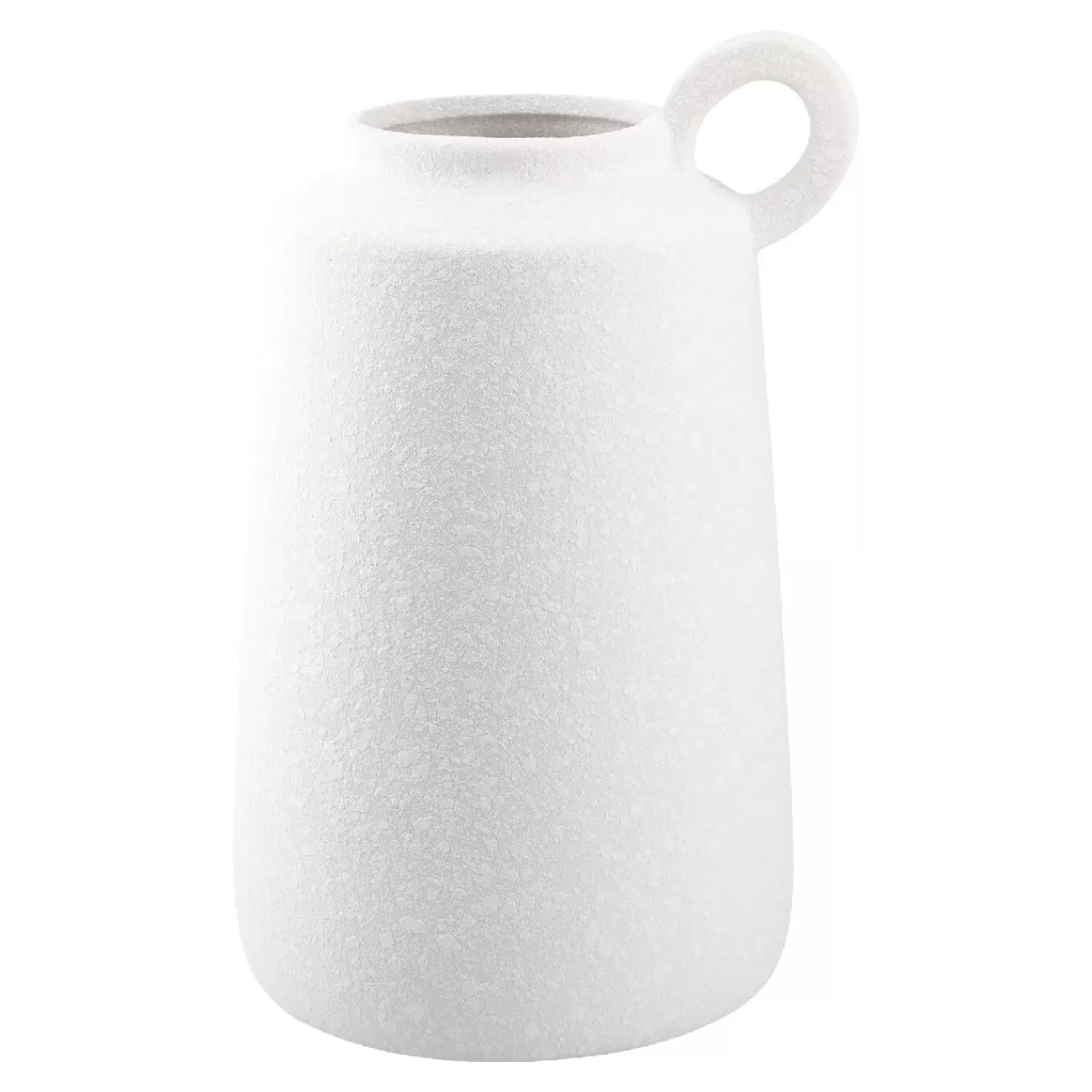 NANU-NANA Vase Struktur Mit Henkel, Weiß, 25 Cm Hot